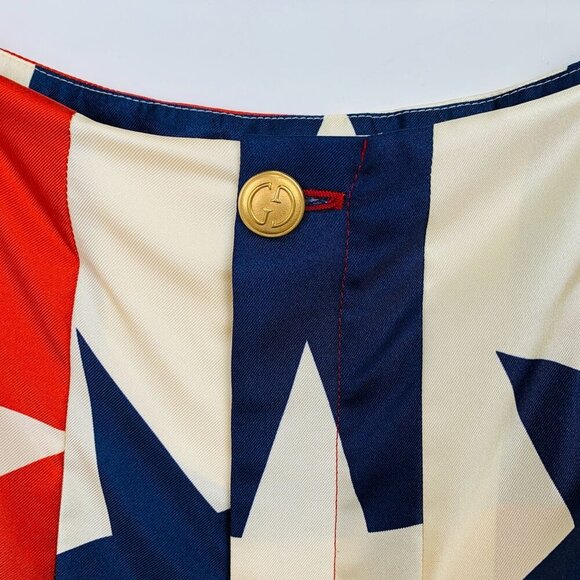 NWT Gucci Star pattern silk pleated pant Size 48 - Picture 10 of 16